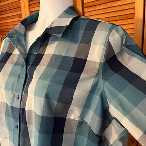 COLDWATER CREED SZ 22W 100% COTTON BLOUSE W/3/4 SLEEVES